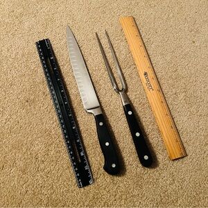 Wusthof Knife fork 2pc set stainless stee